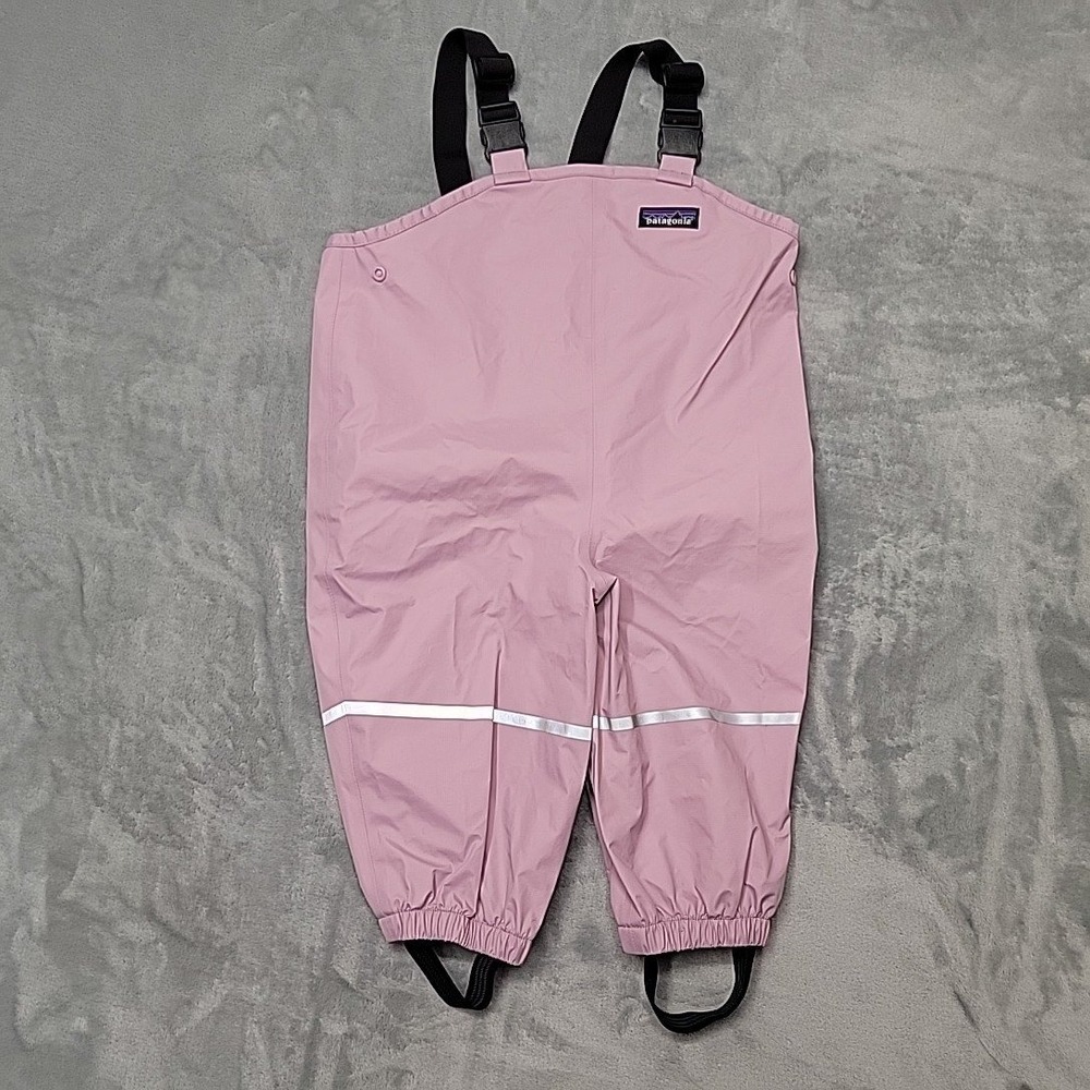 Patagonia Bibs Girls 6-12M Pink Torrentshell 3L Rain Snow Overalls